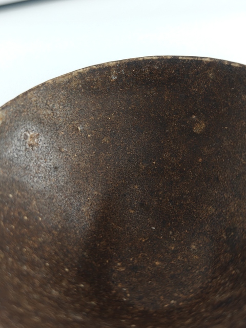 古玩陶瓷贛州窯褐釉茶盞真品鑒賞圖