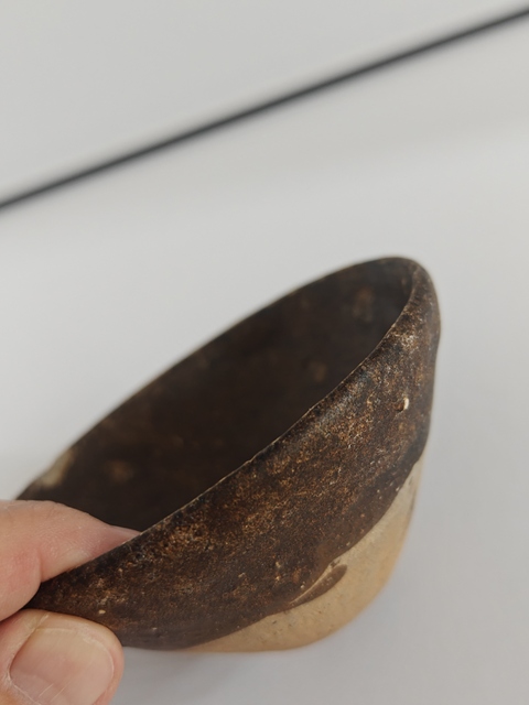 古玩陶瓷贛州窯褐釉茶盞真品鑒賞圖