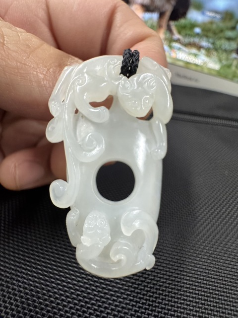 古玩玉器仿古玉雕雞心佩真品鑒賞圖
