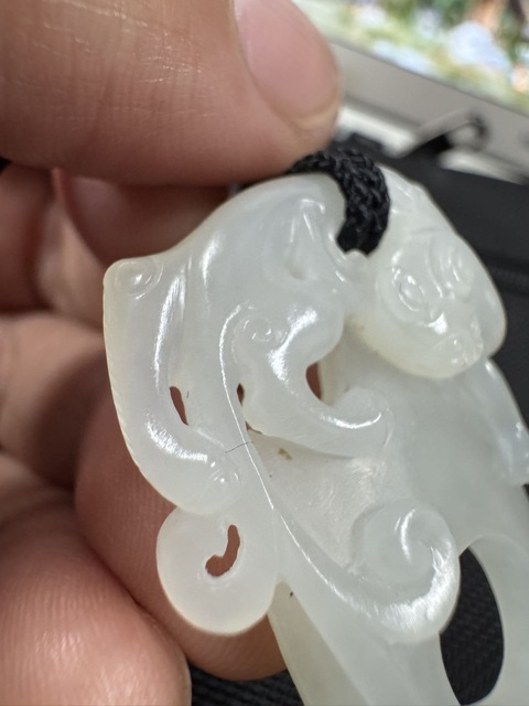 古玩玉器仿古玉雕雞心佩真品鑒賞圖