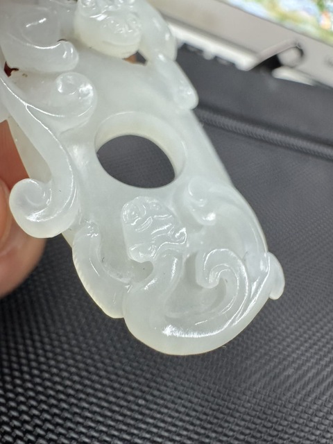 古玩玉器仿古玉雕雞心佩真品鑒賞圖