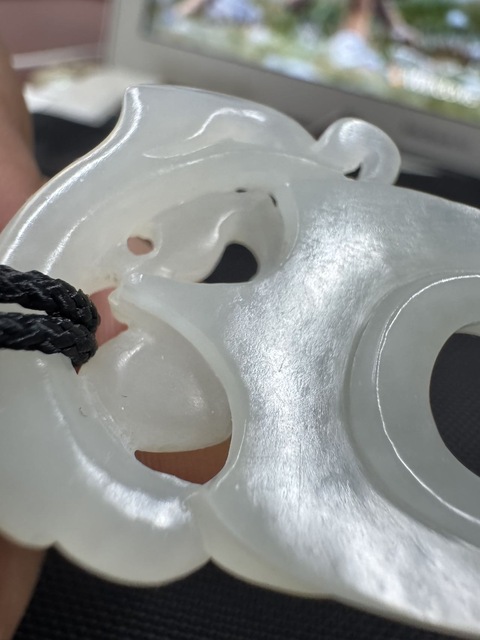 古玩玉器仿古玉雕雞心佩真品鑒賞圖
