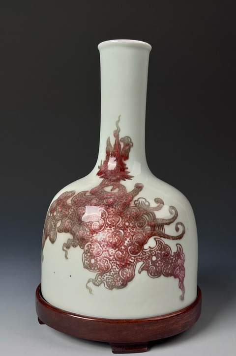 古玩陶瓷釉里紅搖鈴尊真品鑒賞圖