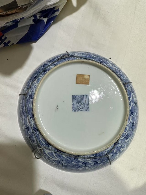 古玩陶瓷青花盤真品鑒賞圖