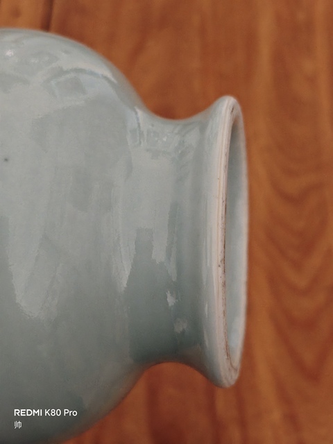 古玩陶瓷青釉回龍紋瓶真品鑒賞圖