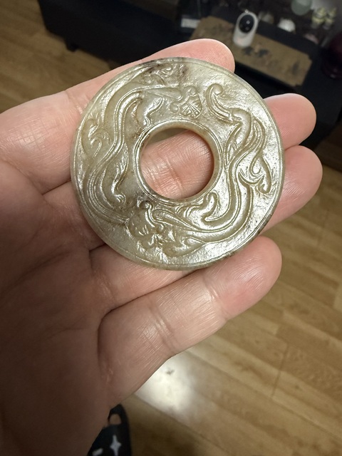 古玩玉器仿古做舊玉璧真品鑒賞圖