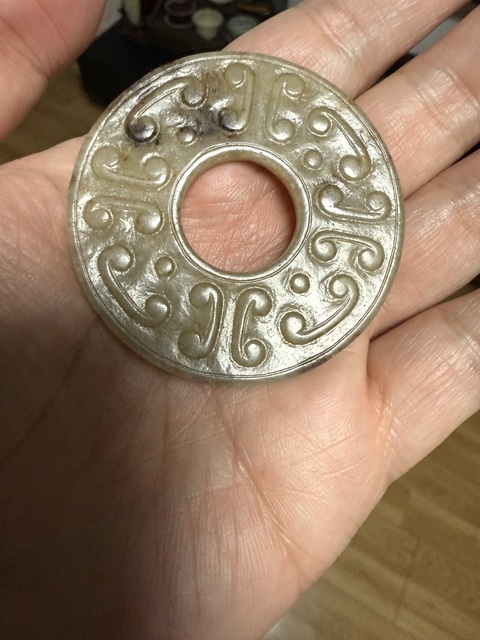 古玩玉器仿古做舊玉璧真品鑒賞圖