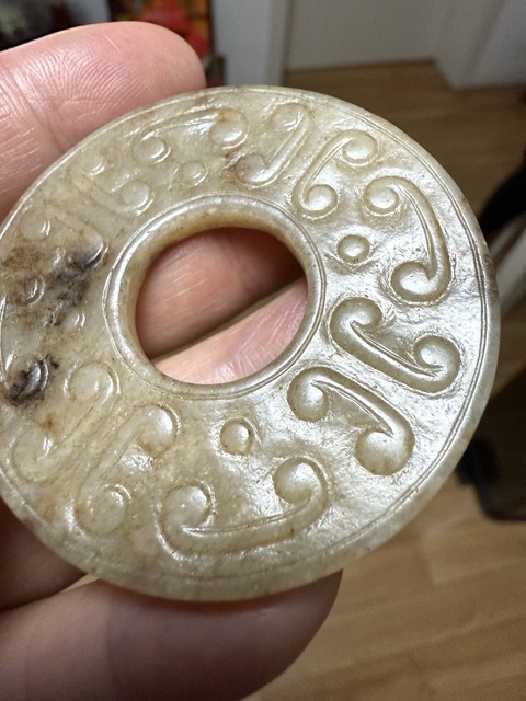古玩玉器仿古做舊玉璧真品鑒賞圖