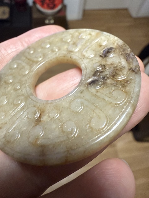古玩玉器仿古做舊玉璧真品鑒賞圖