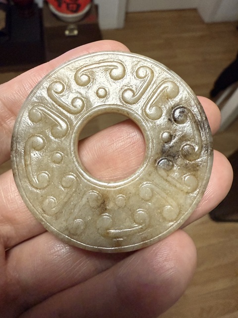 古玩玉器仿古做舊玉璧真品鑒賞圖