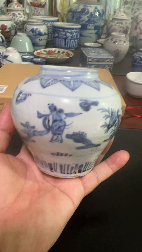 古玩陶瓷青花蓋罐真品鑒賞圖