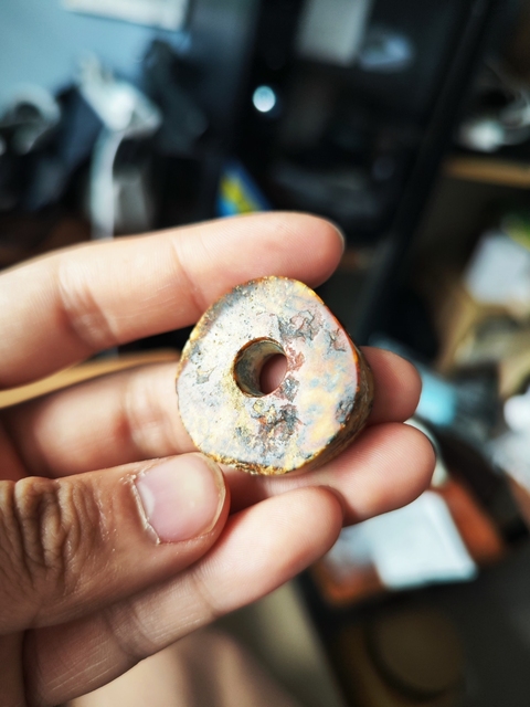 古玩玉器仿古做舊小玉璧真品鑒賞圖