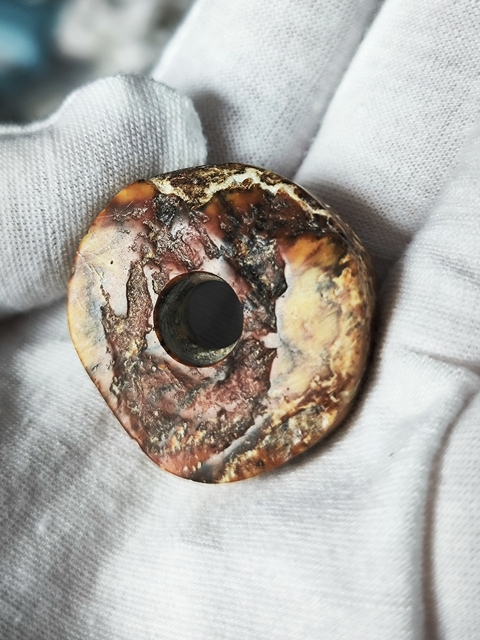 古玩玉器仿古做舊小玉璧真品鑒賞圖