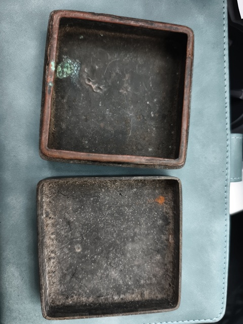 古玩銅器墨盒真品鑒賞圖