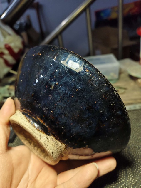 古玩陶瓷磁州窯系黑釉碗真品鑒賞圖