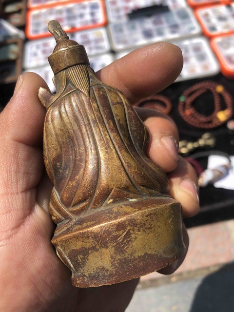古玩銅器銅蓮花生真品鑒賞圖