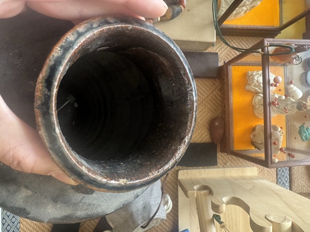 古玩陶瓷磁州窯系黑釉瓶真品鑒賞圖