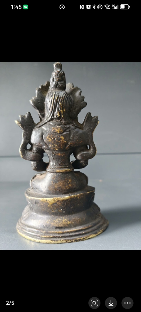 古玩銅器清代無量壽造像拍賣,當前價格5800元