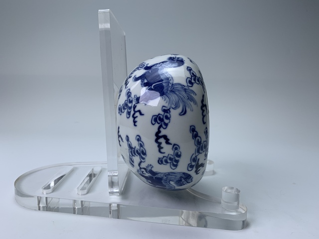 古玩陶瓷清晚期·青花獅子紋水盂拍賣,當前價格3760元