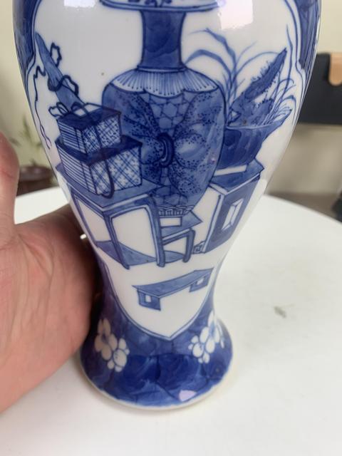 古玩陶瓷冰梅博古開窗蓋瓶真品鑒賞圖