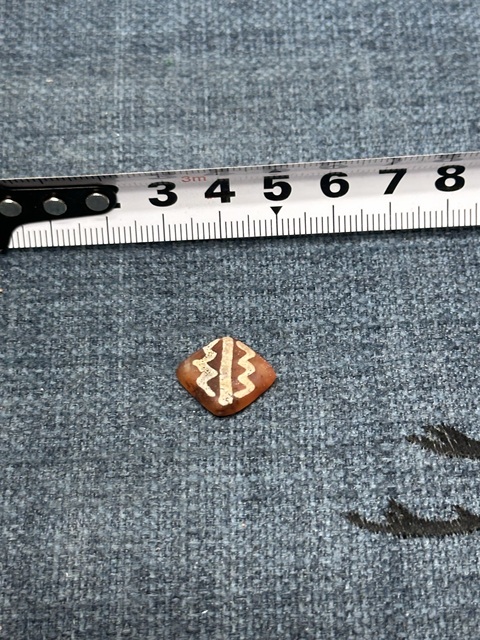 古玩陶瓷宋元精品老瑪瑙菱型珠拍賣,當前價格89元