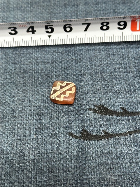 古玩陶瓷宋元精品老瑪瑙菱型珠拍賣,當前價格89元
