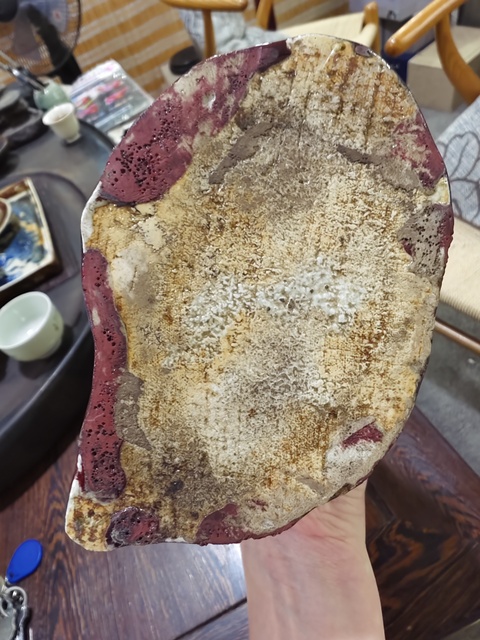 古玩陶瓷窯變紅釉呂洞賓塑像真品鑒賞圖