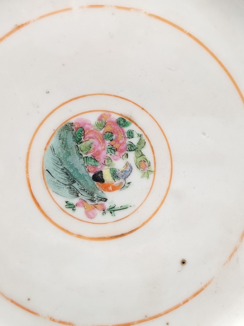 古玩陶瓷大尺寸廣彩花鳥紋盤拍賣，當前價格888元