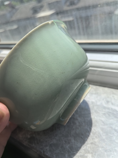 古玩陶瓷明早期翠青釉碗拍賣，當前價格3800元