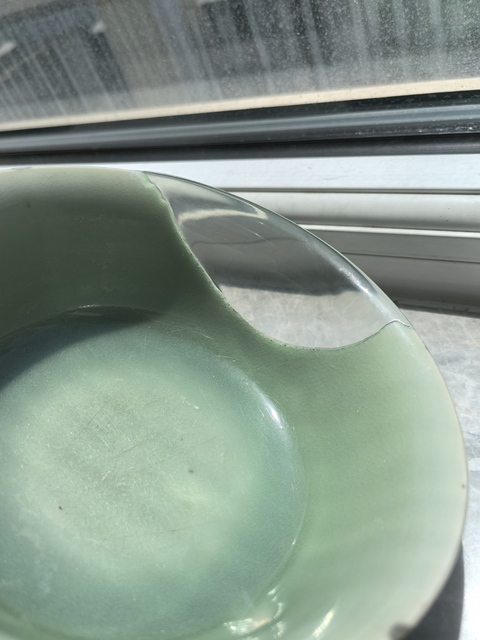 古玩陶瓷明早期翠青釉碗拍賣，當前價格3800元