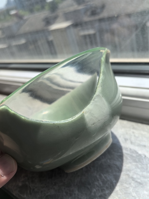 古玩陶瓷明早期翠青釉碗拍賣，當前價格3800元