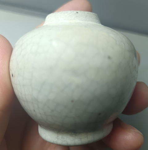 古玩陶瓷清早期哥釉水盂拍賣，當前價格877元