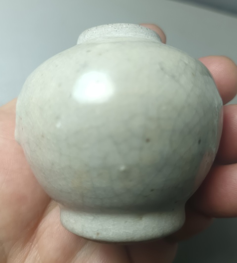 古玩陶瓷清早期哥釉水盂拍賣，當前價格877元