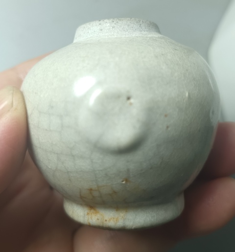 古玩陶瓷清早期哥釉水盂拍賣，當前價格877元