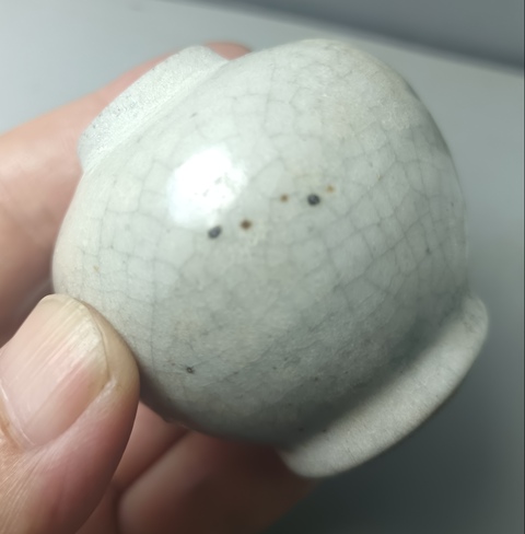 古玩陶瓷清早期哥釉水盂拍賣，當前價格877元