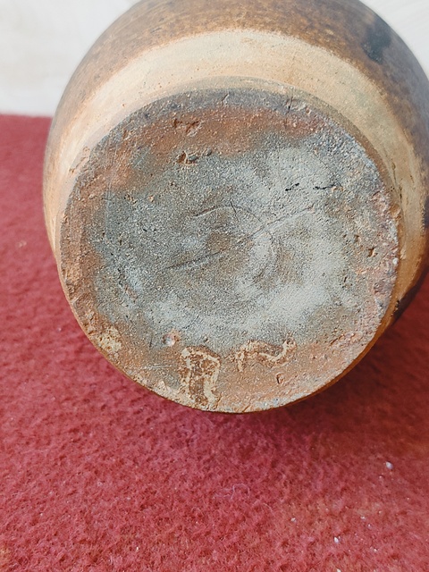 古玩陶瓷褐釉執壺真品鑒賞圖