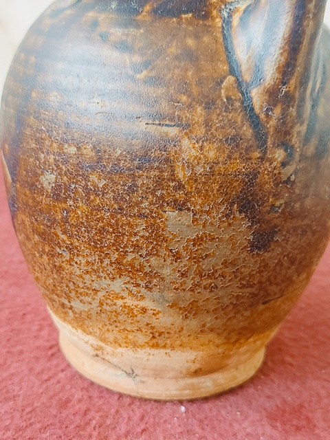 古玩陶瓷褐釉執壺真品鑒賞圖