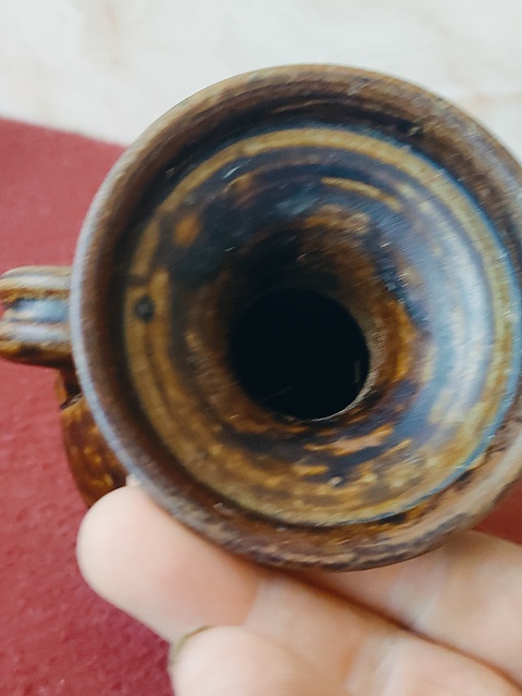古玩陶瓷褐釉執壺真品鑒賞圖