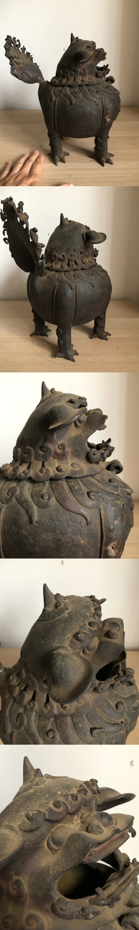 古玩銅器明晚期·泥金甪端 熏爐 28cm拍賣，當前價格100000元
