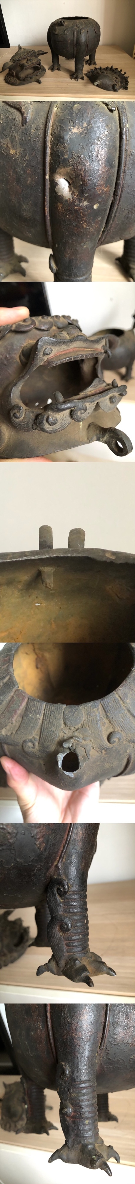 古玩銅器明晚期·泥金甪端 熏爐 28cm拍賣，當前價格100000元