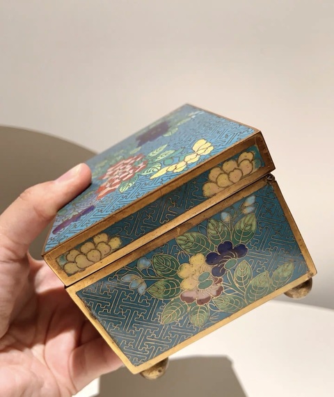古玩雜項景泰藍盒子真品鑒賞圖