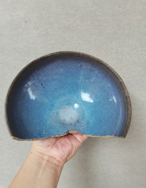 古玩陶瓷鈞窯天藍釉大碗拍賣,當前價格0元