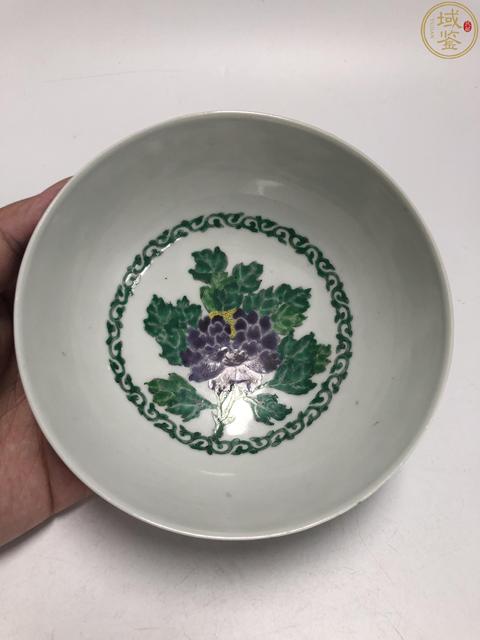 古玩陶瓷清晚期時期斗彩花卉紋碗拍賣,當前價格1940元