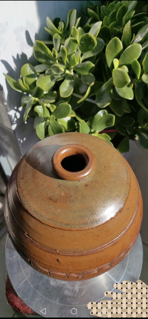 古玩陶瓷褐釉刻水波紋梅瓶真品鑒賞圖