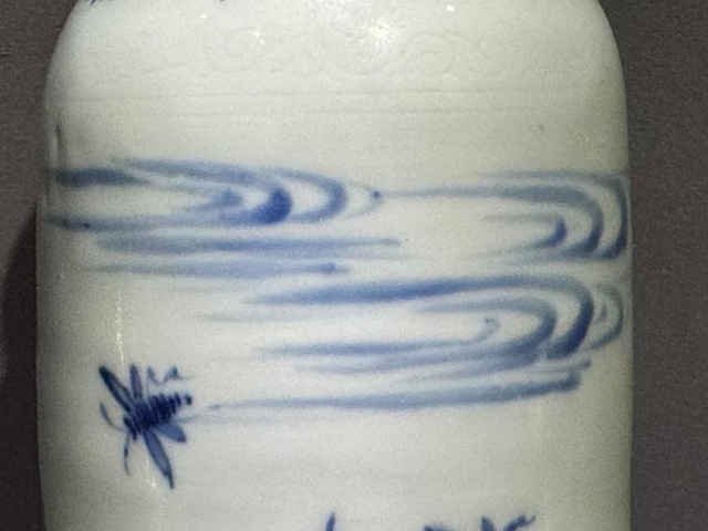 古玩陶瓷青花花卉紋筒瓶真品鑒賞圖