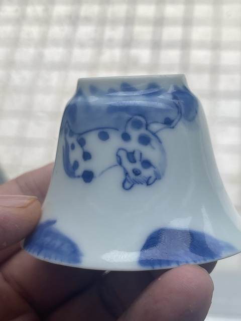 古玩陶瓷清早期青花盞真品鑒賞圖