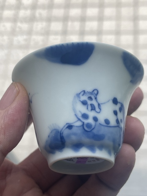 古玩陶瓷清早期青花盞真品鑒賞圖