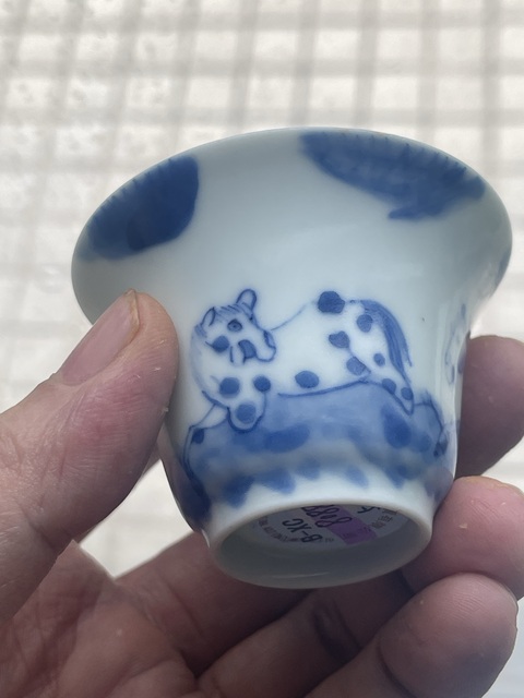 古玩陶瓷清早期青花盞真品鑒賞圖