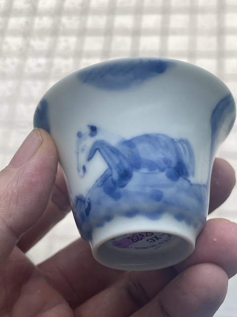 古玩陶瓷清早期青花盞真品鑒賞圖