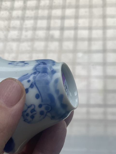 古玩陶瓷清早期青花盞真品鑒賞圖